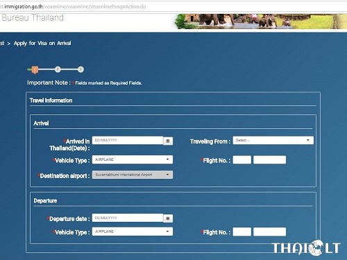 Thailand Visa on Arrival Online